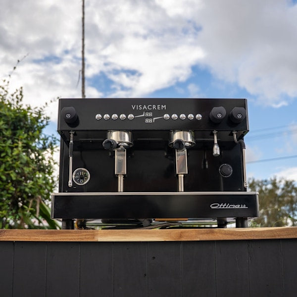 Ex Demo Visacrem 2 Group Tall Cup Shot timers Coffee Machine