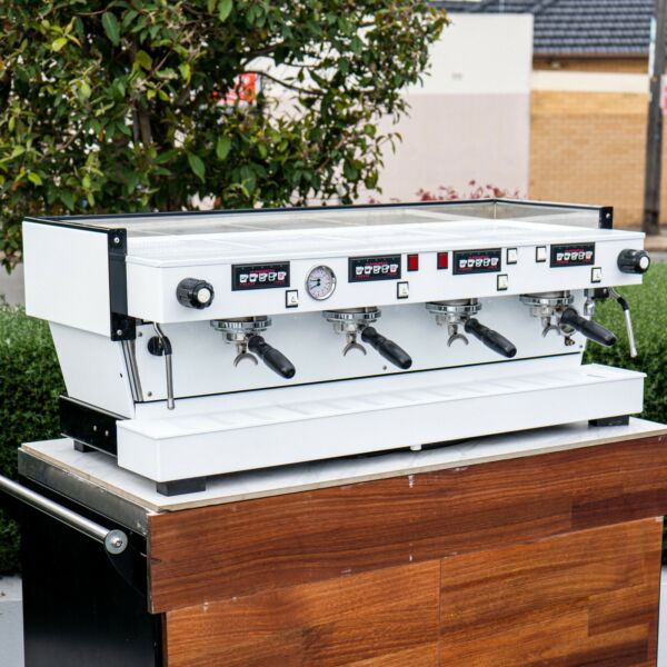 Immaculate Custom 4 Group La Marzocco Linea AV High Cup Coffee Machine