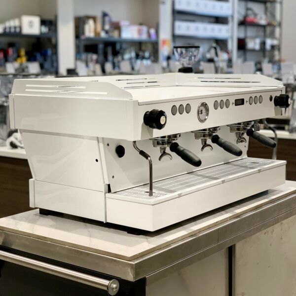 Immaculate 3 Group La Marzocco PB Coffee Machine In Custom White