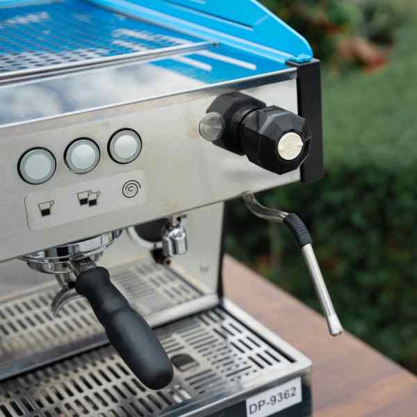 Pre Loved Aqua Blue 3 Group La Marzocco PB Commercial Coffee Machine