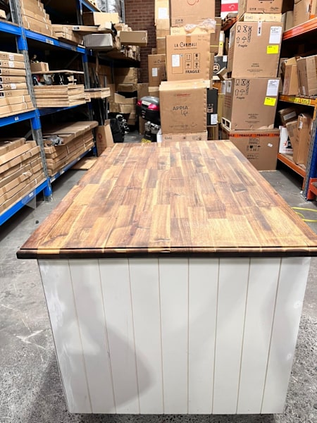 Custom Heavy Duty Timber Coffee Cart White 1600mm