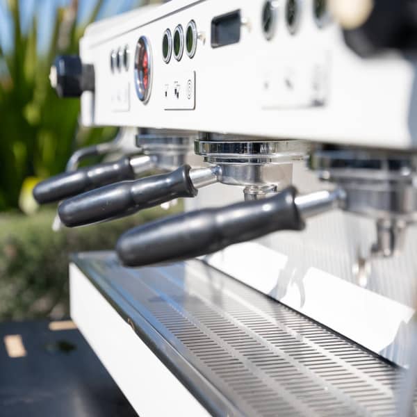 Custom Gloss White 3 Group La Marzocco PB Commercial Coffee Machine