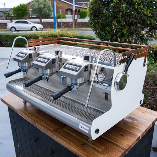 3 Group Pre Loved Custom white & bronze Synesso Coffee Machine
