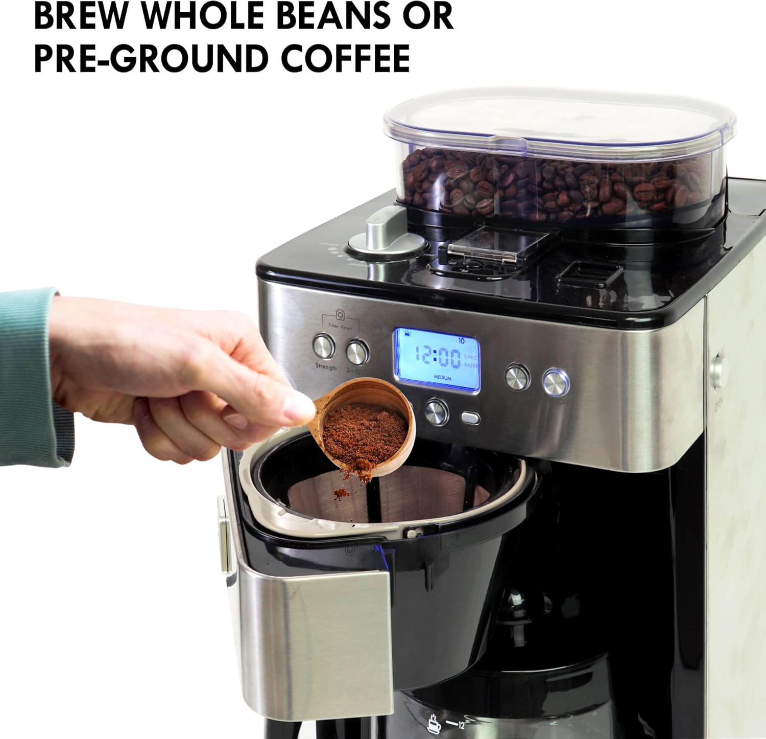 Kenmore Elite Grind & Brew Drip Coffee Maker With Burr Grinder