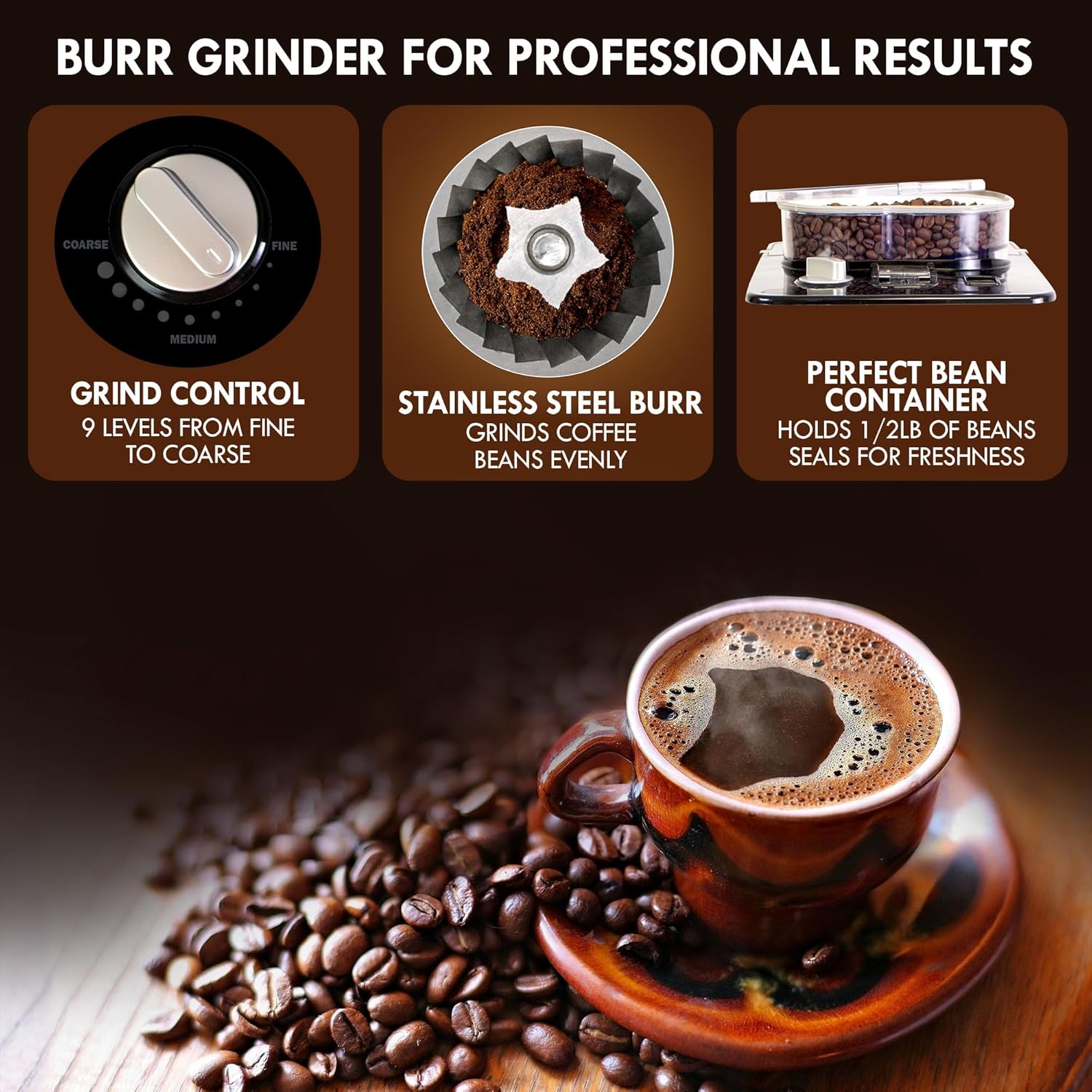 Kenmore Elite Grind & Brew Drip Coffee Maker With Burr Grinder