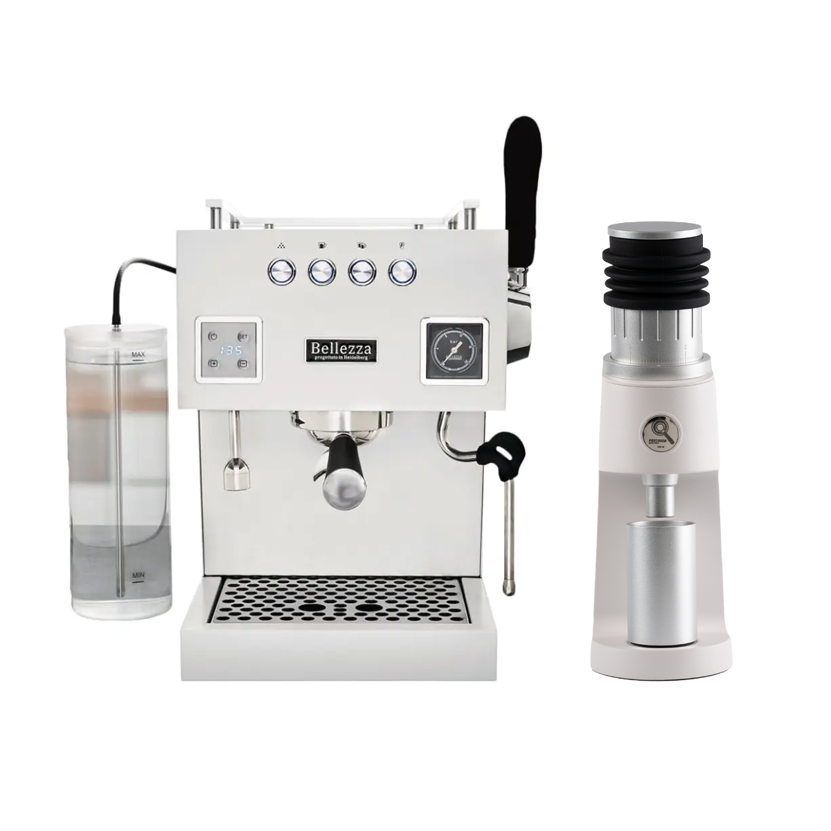 White Bellezza Bellona & Precision GS0 V2 Grinder Package