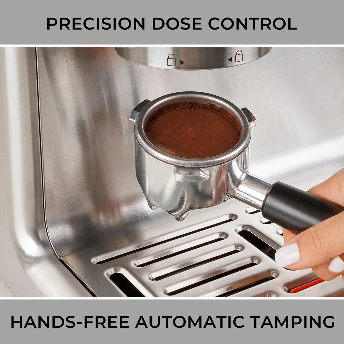 Kenmore Elite Auto-Tamping Espresso Machine With Grinder Stainless Steel