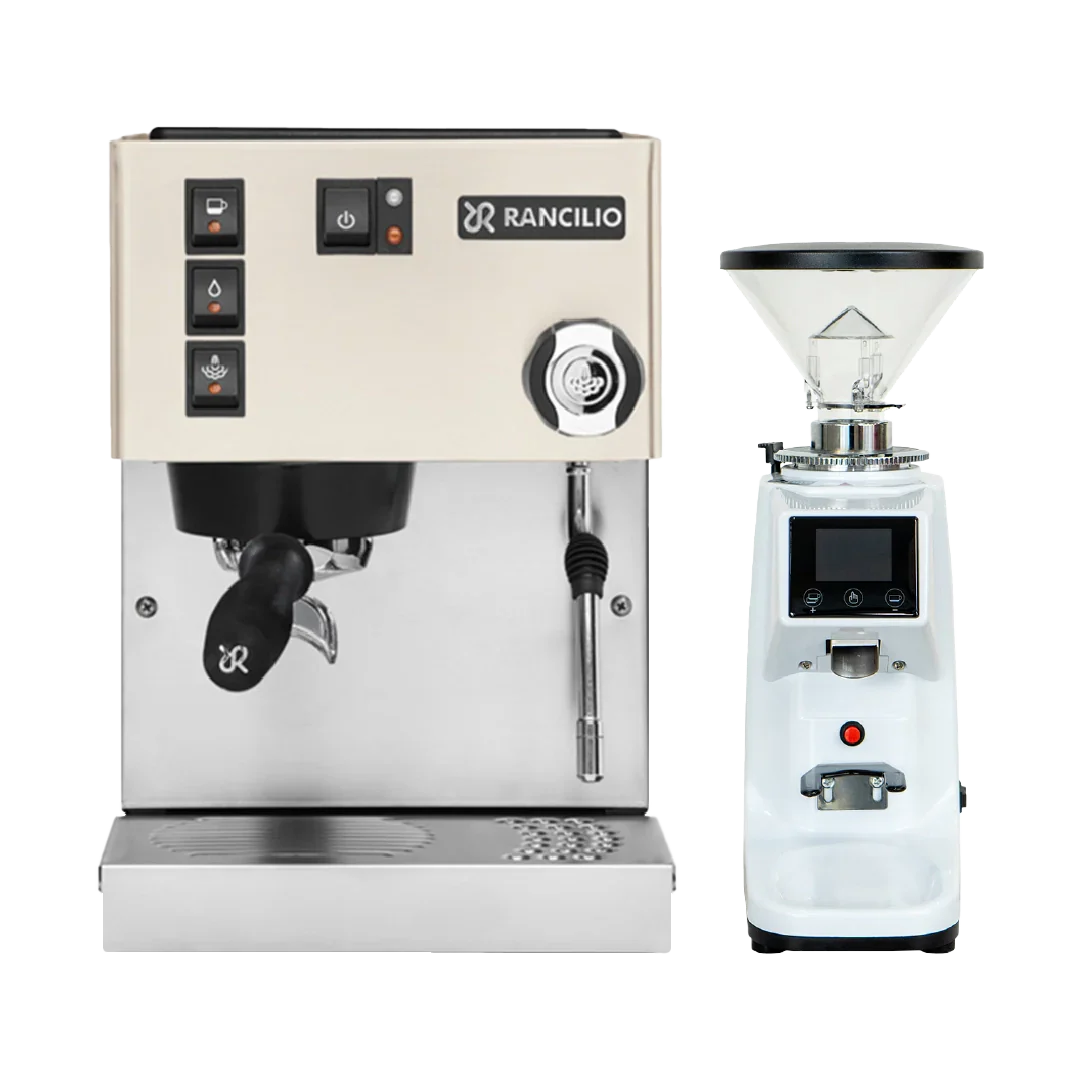 White Rancilio Silvia Bundle (Free Precision GS7 + Di Pacci Elements 250g + Precision Accessories)