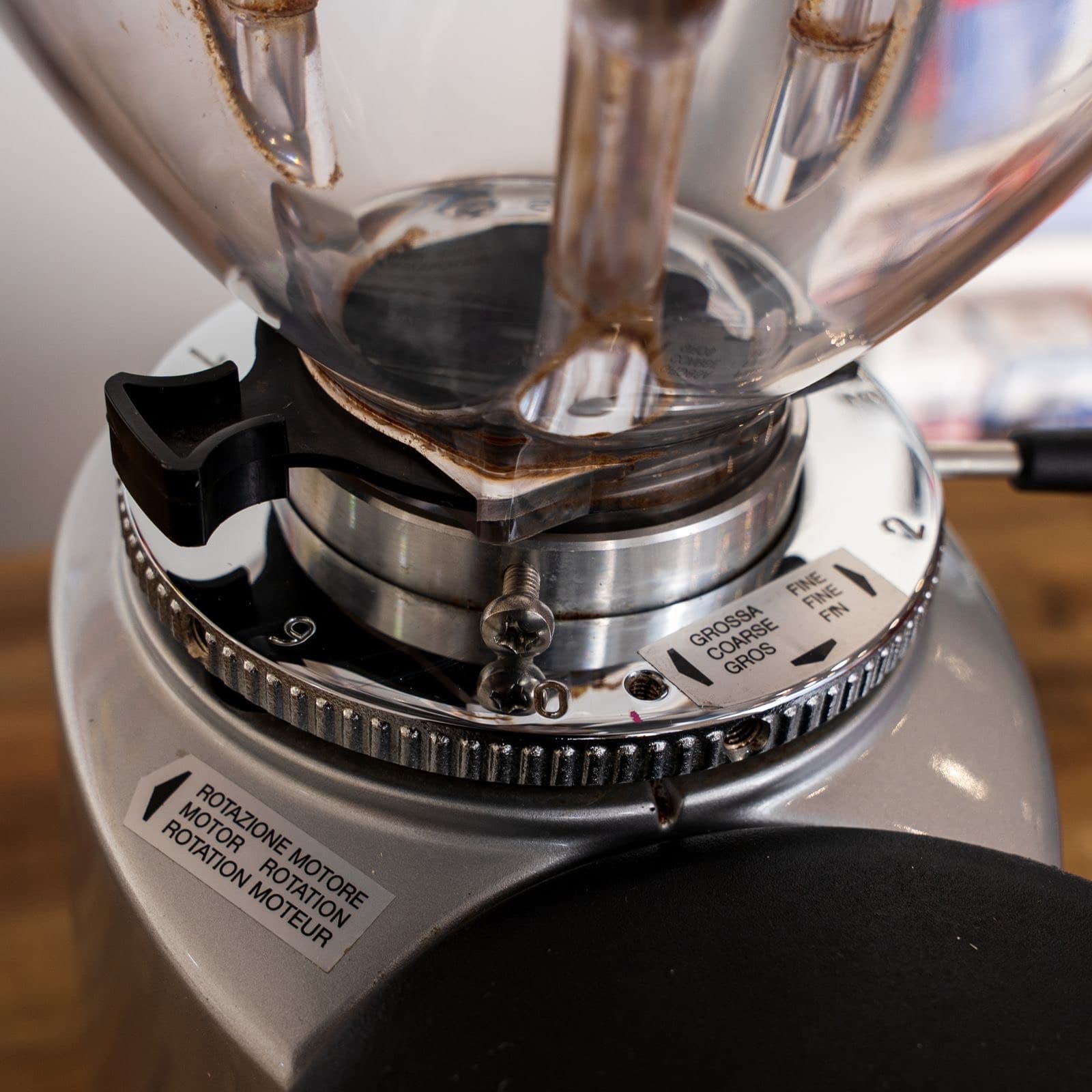 Pre Loved Mazzer Mini Manual Coffee Grinder Silver