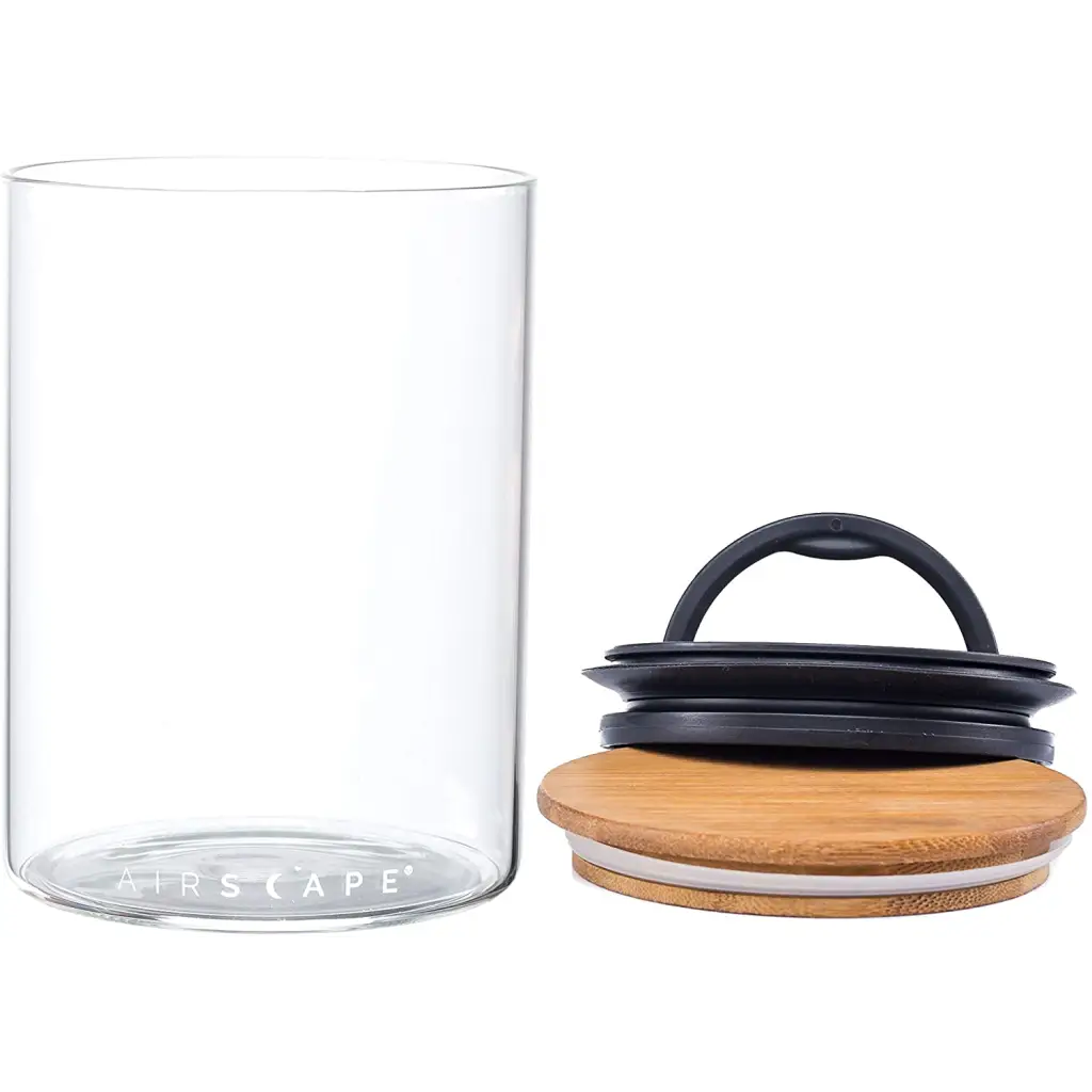 Airscape Glass w/ Bamboo Lid – Medium 7″ – Airtight Coffee