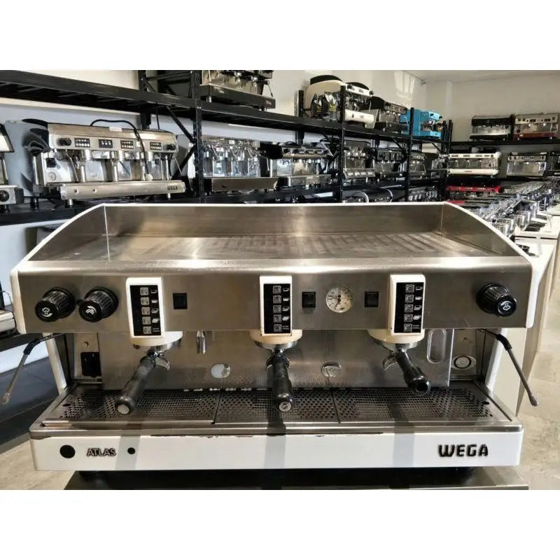 Awesome White Cheap 3 Group Wega Atlas Commercial Coffee