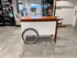 Vintage Style Coffee Cart With Wheels Timber White