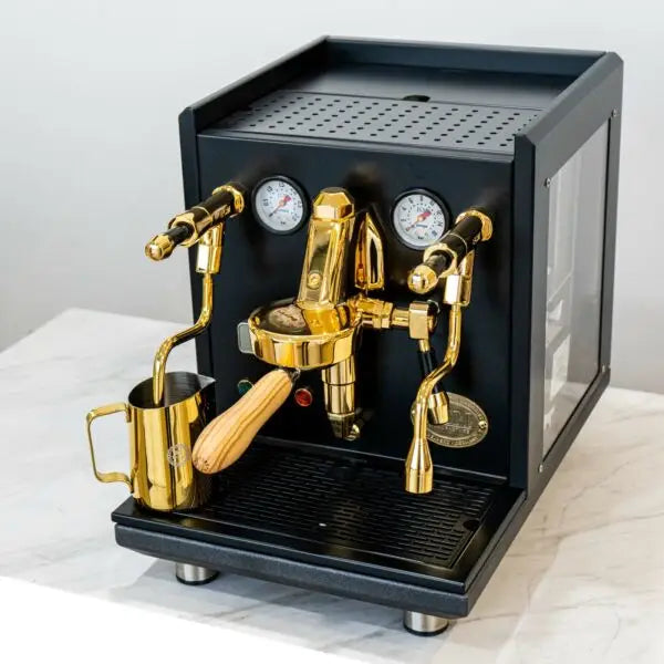 Brand New Custom 24 Carat Gold ECM Synchronika Coffee