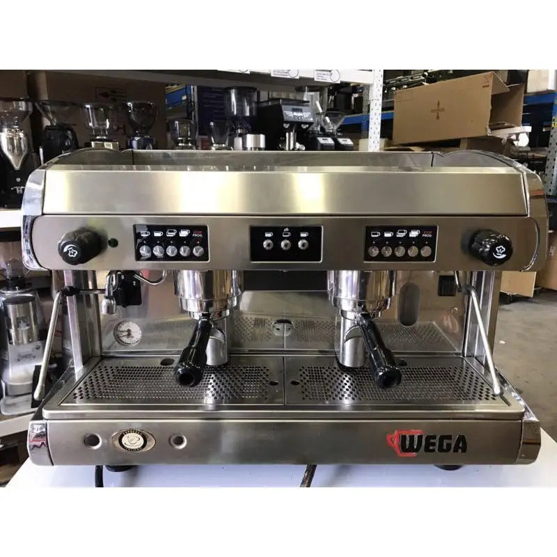 Cheap Used 2 Group Wega Polaris In Chrome Commercial Coffee