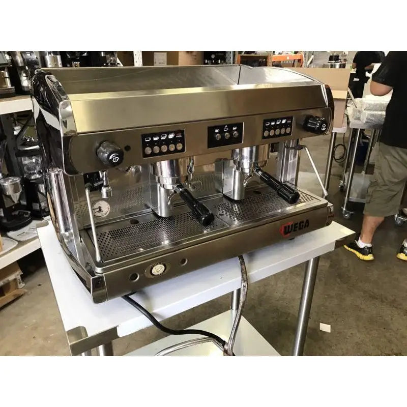 Cheap Used 2 Group Wega Polaris In Chrome Commercial Coffee