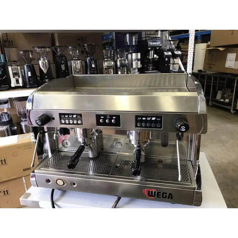 Cheap Used 2 Group Wega Polaris In Chrome Commercial Coffee