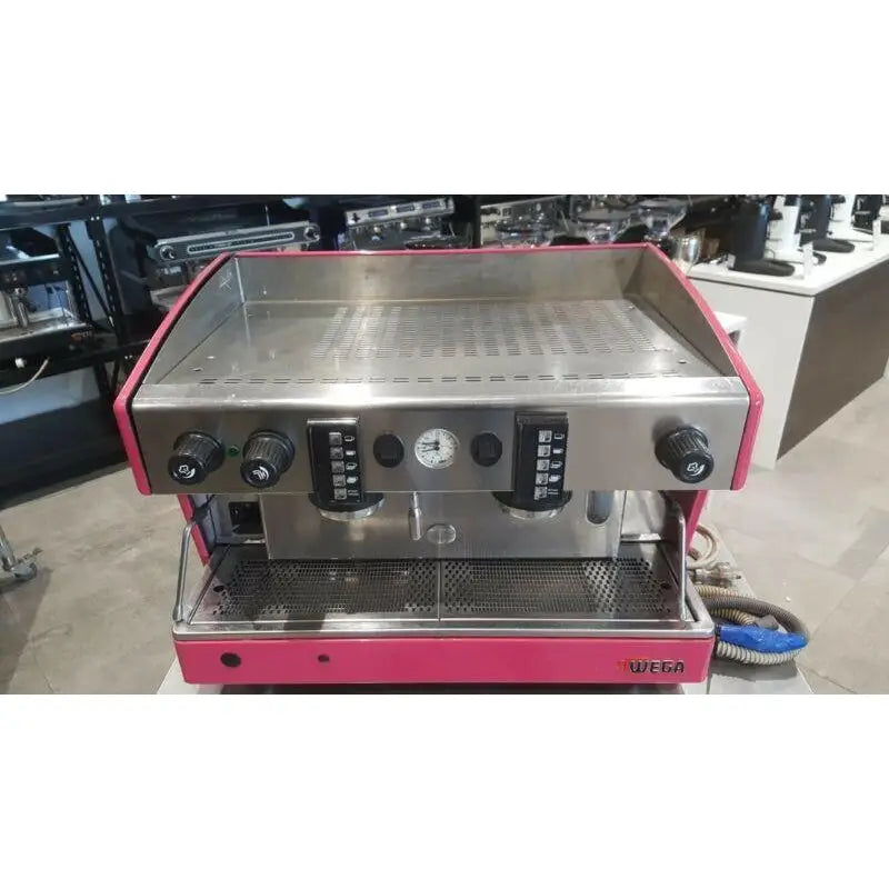 Custom 2 Group Wega Atlas Commercial Coffee Machine In Pink