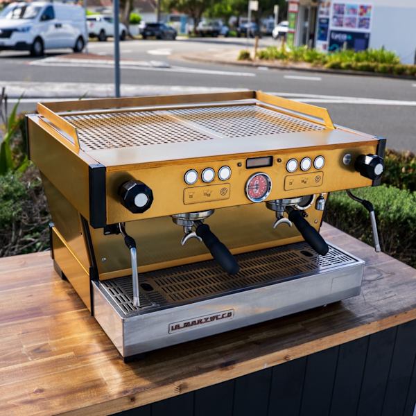 Custom Gold La Marzocco Linea PB 2 Group Low Volume - Australia - Di Pacci