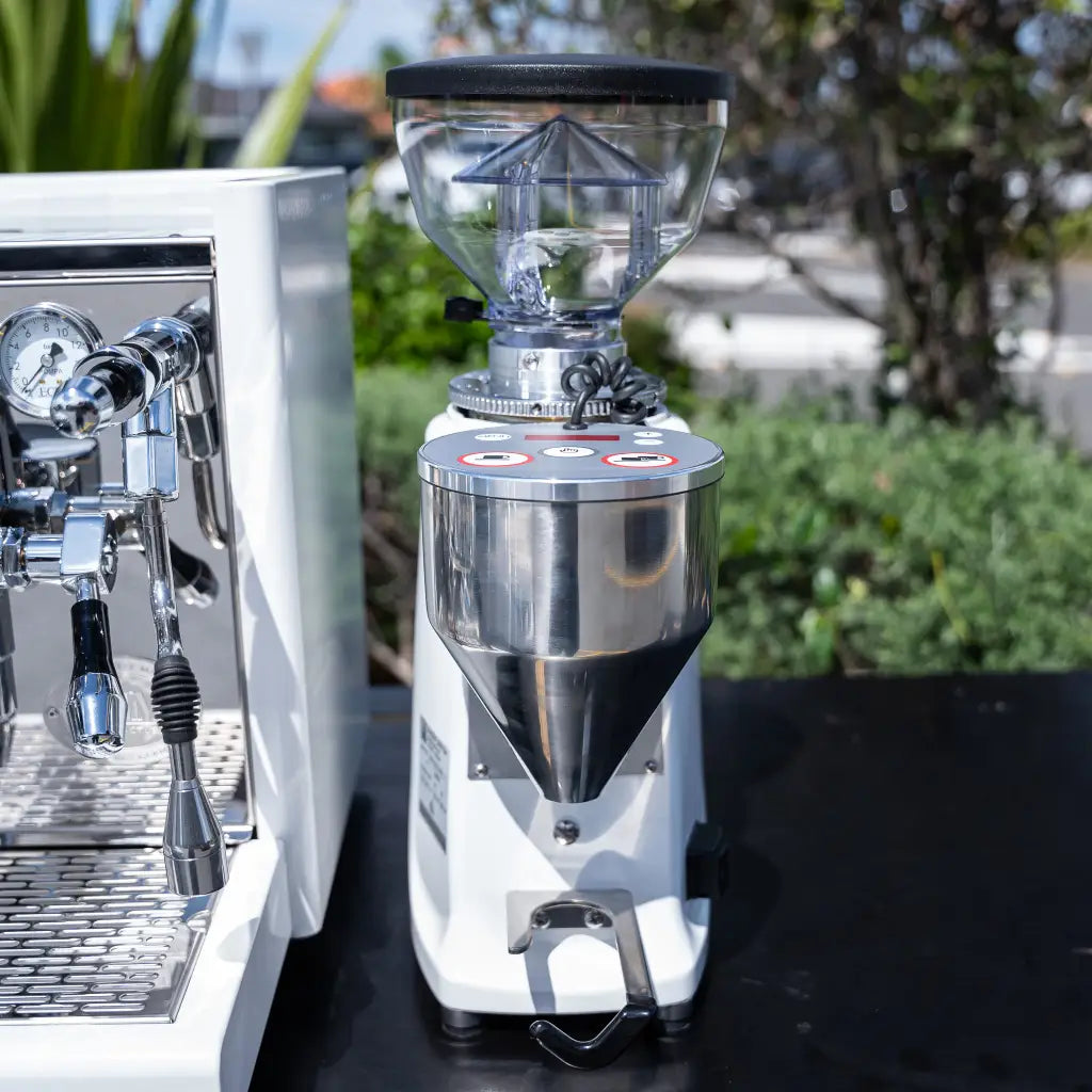 Custom White ECM Technika V Profi PID With White Mazzer Mini