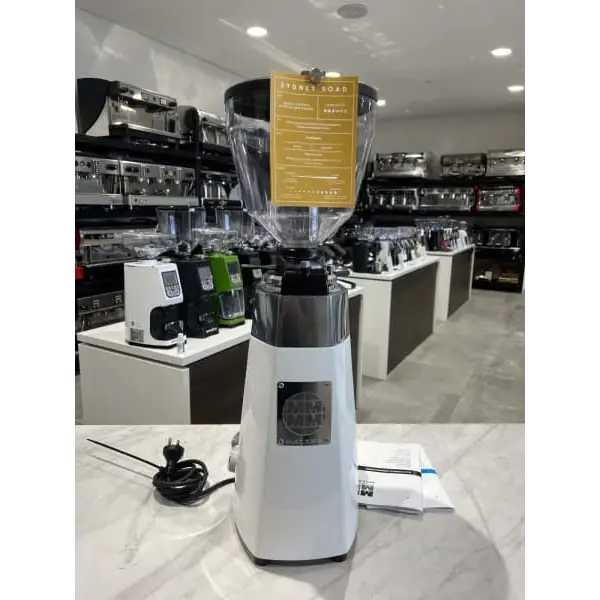 Demo Display Mazzer Kony S White Commercial Coffee Grinder