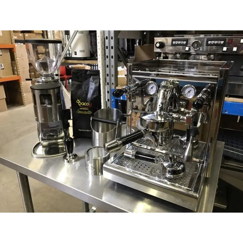 Demo ECM Technika&Mazzer Mini Chrome Semi Commercial Coffee