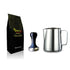 Di Pacci Coffee Tamper + 1000ml MIlk Jug + Coffee Beans