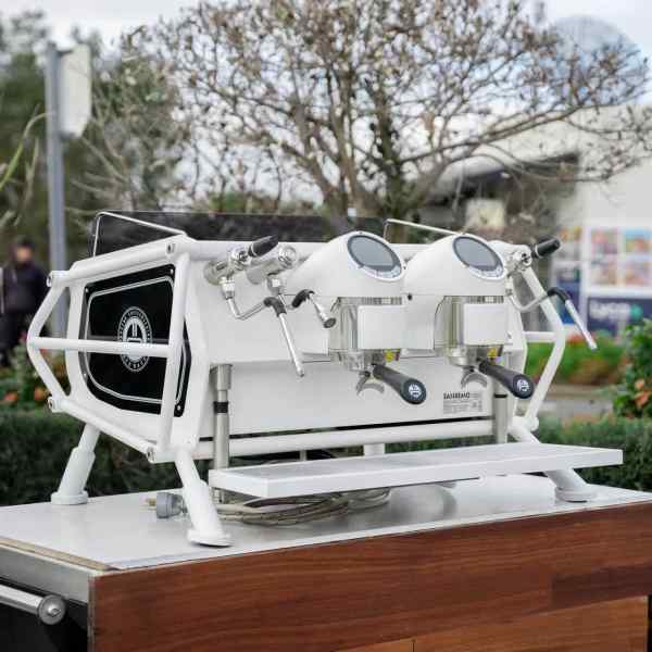 Display Demo Sanremo Cafe Racer Naked White 2 Group Coffee Machine - Australia - Di Pacci
