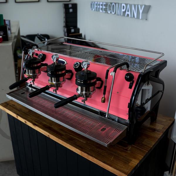 La Marzocco Strada MP 3 Group Espresso Machine Custom Apricot Pink