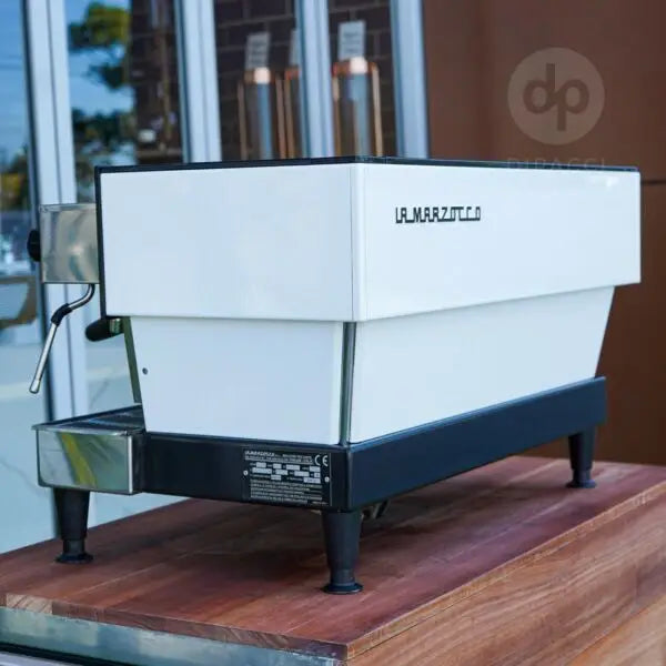 Immaculate Custom White La Marzocco Linea Commercial Coffee