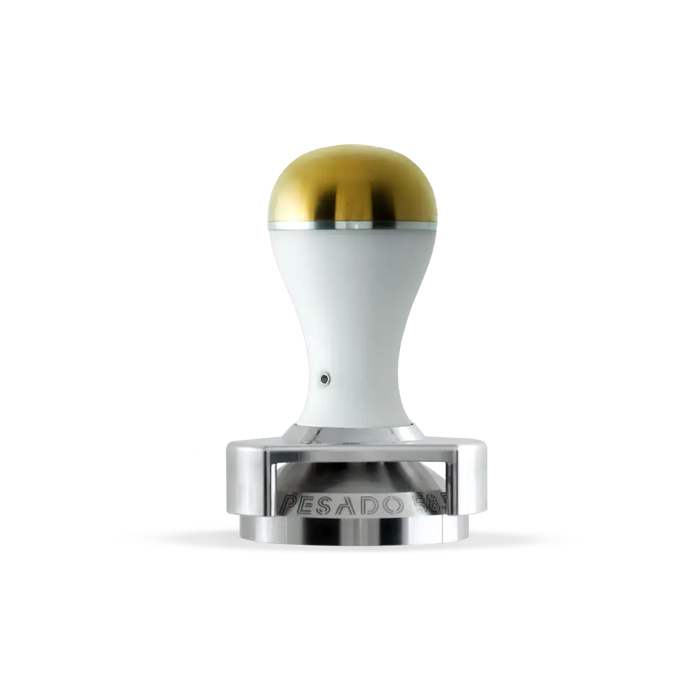 Pesado Pesado Tamper - White & Gold (With Depth Adjuster) -