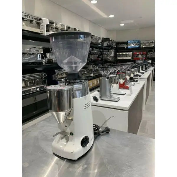 Pre-Owned White Mazzer Kony Electronic Coffee Bean Espresso