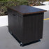 Provincial Coffee Cart (Black & Dark Wood)