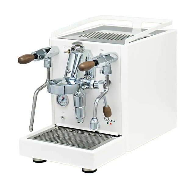 Quick Mill Rubino heat exchanger espresso machine in white