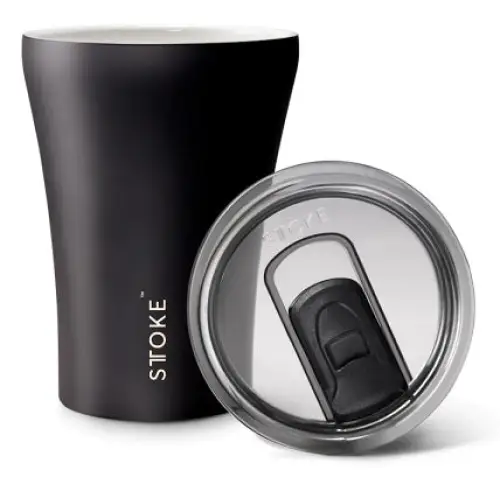 Sttoke/Dipacci Ceramic Reusable Cup Black 12 Oz - Black