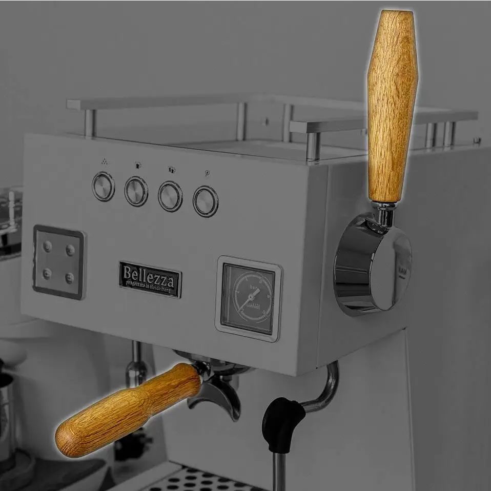 Timber Steam Lever & Portafilter Handle Kit For Bellezza