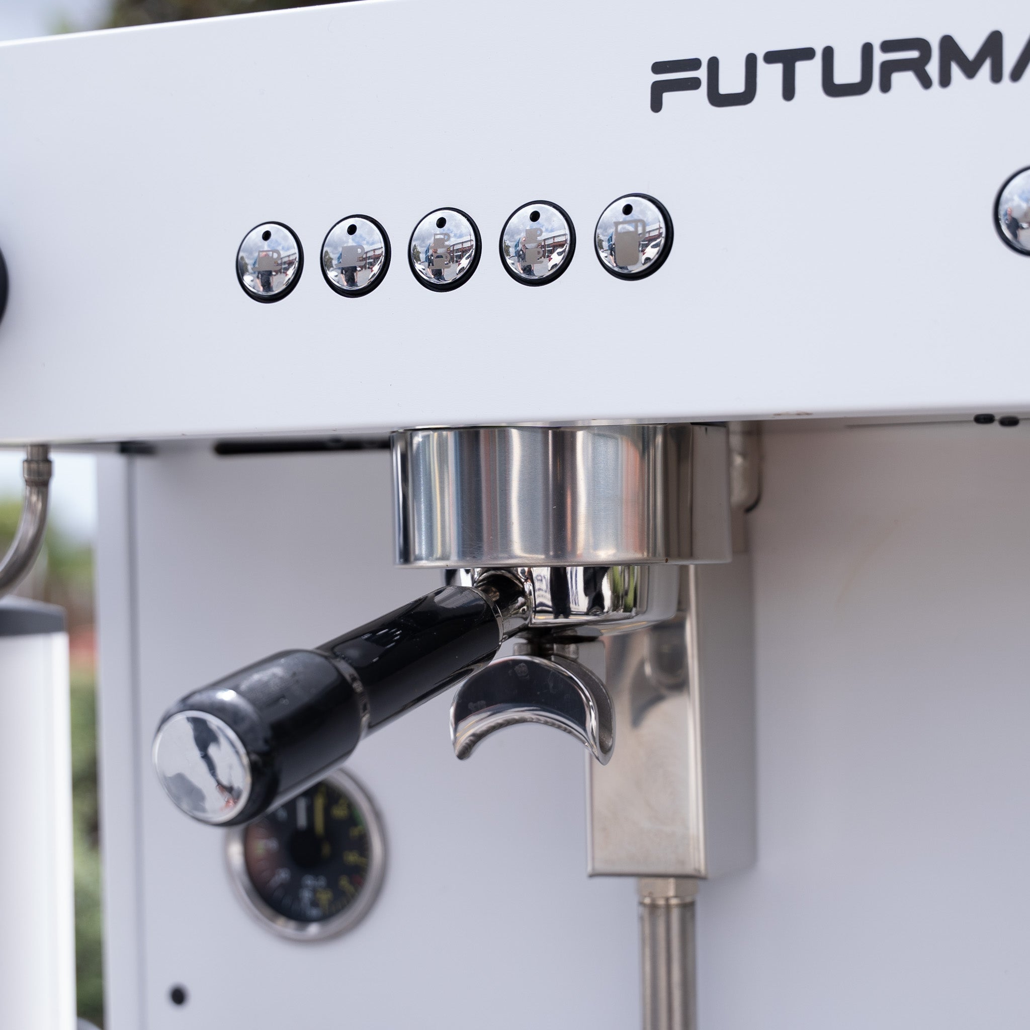 White Futurmat Ottima & DIP DS - 68 Grinder + Precision Accessories & Stainless Steel Coffee Cart Package - Australia - Di Pacci