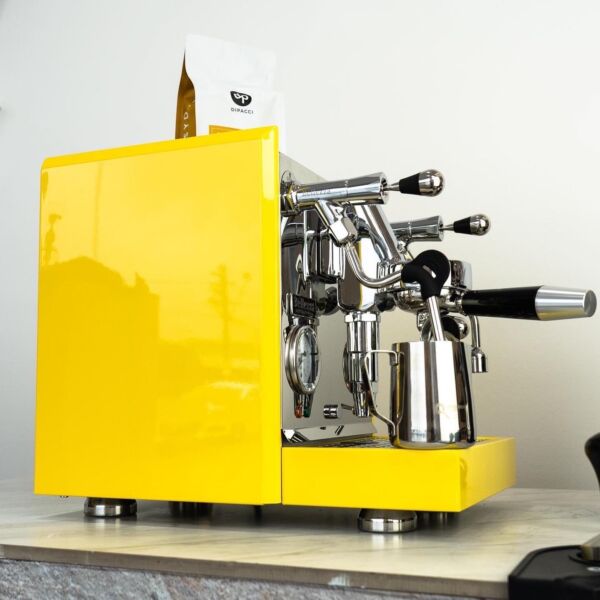 New Custom Bellezza Valentina In Yellow Semi Commercial Coffee Machine